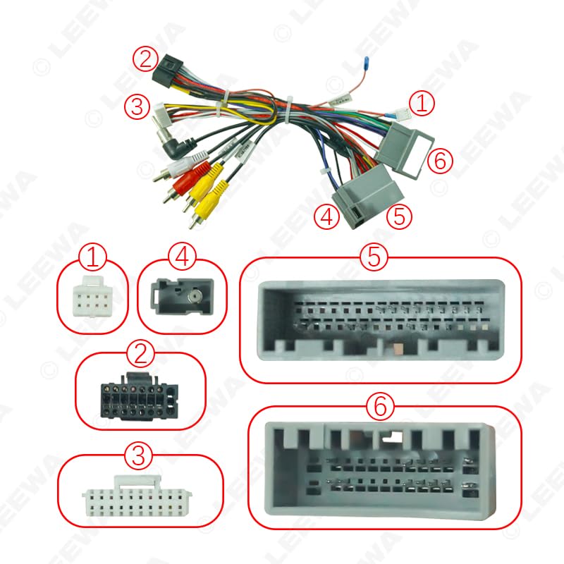 Car for Audio Wiring Harness with Canbus Box for Honda Odyssey/CRV Aftermarket 16pin Stereo Installation Wire Adapter #CA7315 - (Color Name: Harness CANBUS Box)