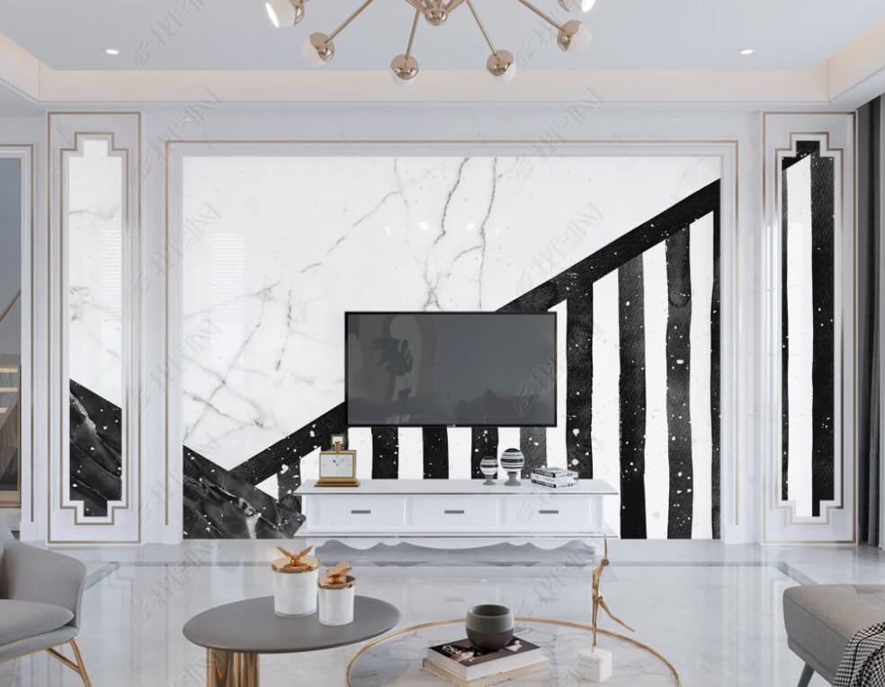 Papier peint intissé géométrie abstraite grand format décoration chic - 3