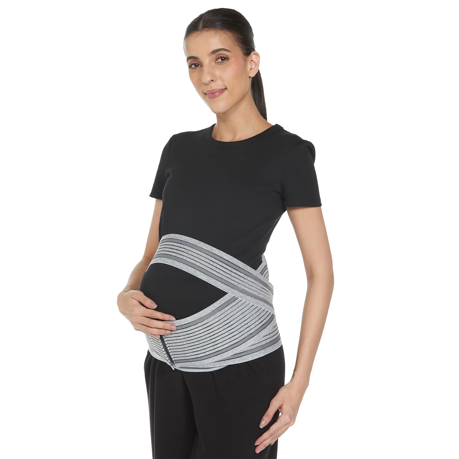 Amazon Basics Pregnancy Abdominal Support Belt | Everyday Core Comfort | Adjustable Wrap Design for Daily Wear | Women | Large-picture-13