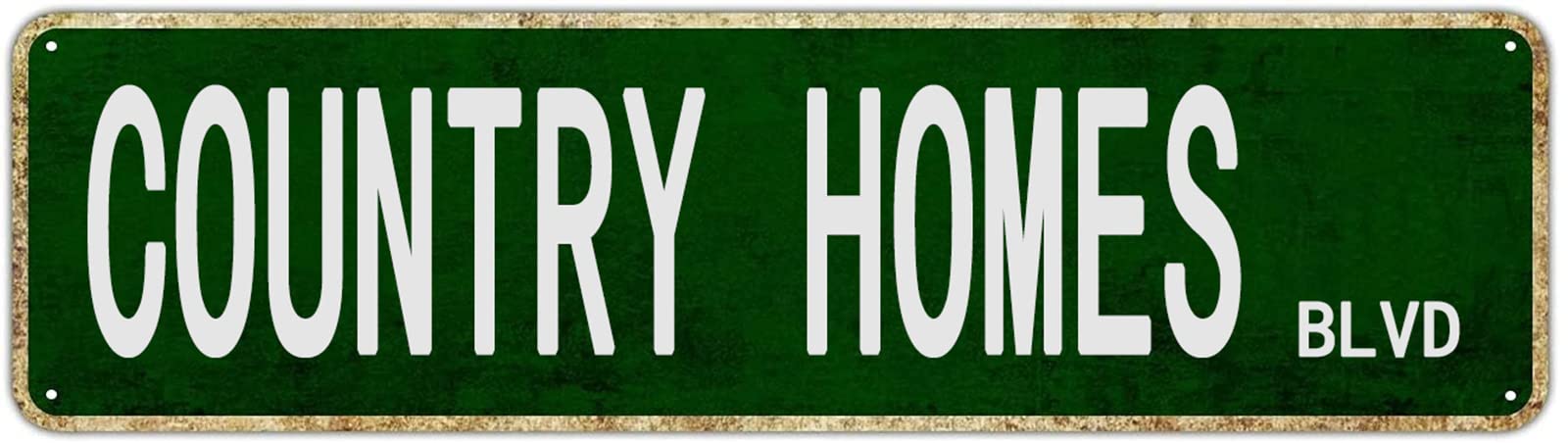 Country Homes Boulevard Retro Tin Signs Funny Aluminum Metal Sign Rustic Home Garden Yard Wall Pub Club Hanging Decor 4x16 Inch