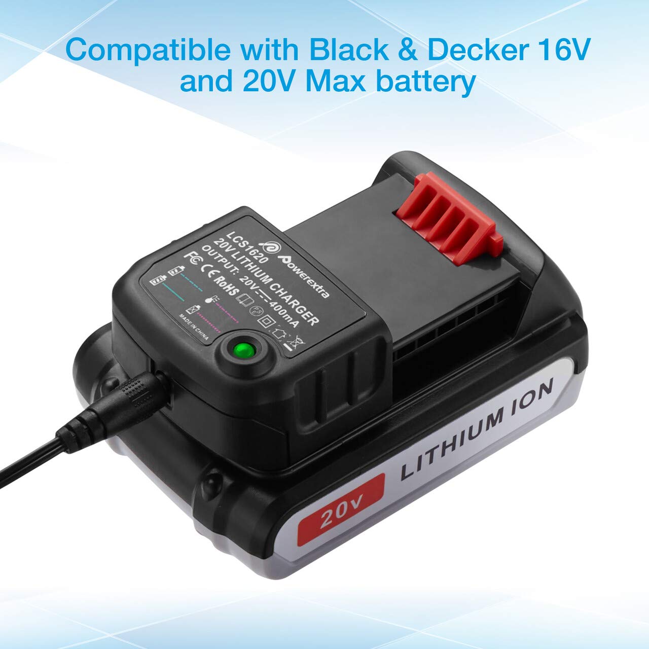 20V Charger for Black Decker 20V MAX 
