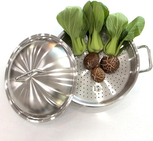 Miniatura 9 de Dongwon Metal 316TI - Wok antiadherente de 5 capas de acero inoxidable con tapa de 11 pulgadas y olla de mano doble con tapa de 9.5 pulgadas para