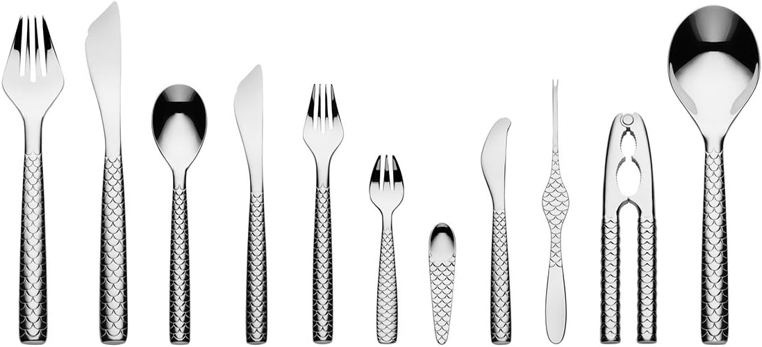 Alessi "Colombina fish" Fish Serving Knife in 18/10 Stainless Steel Mirror Polished, Silver