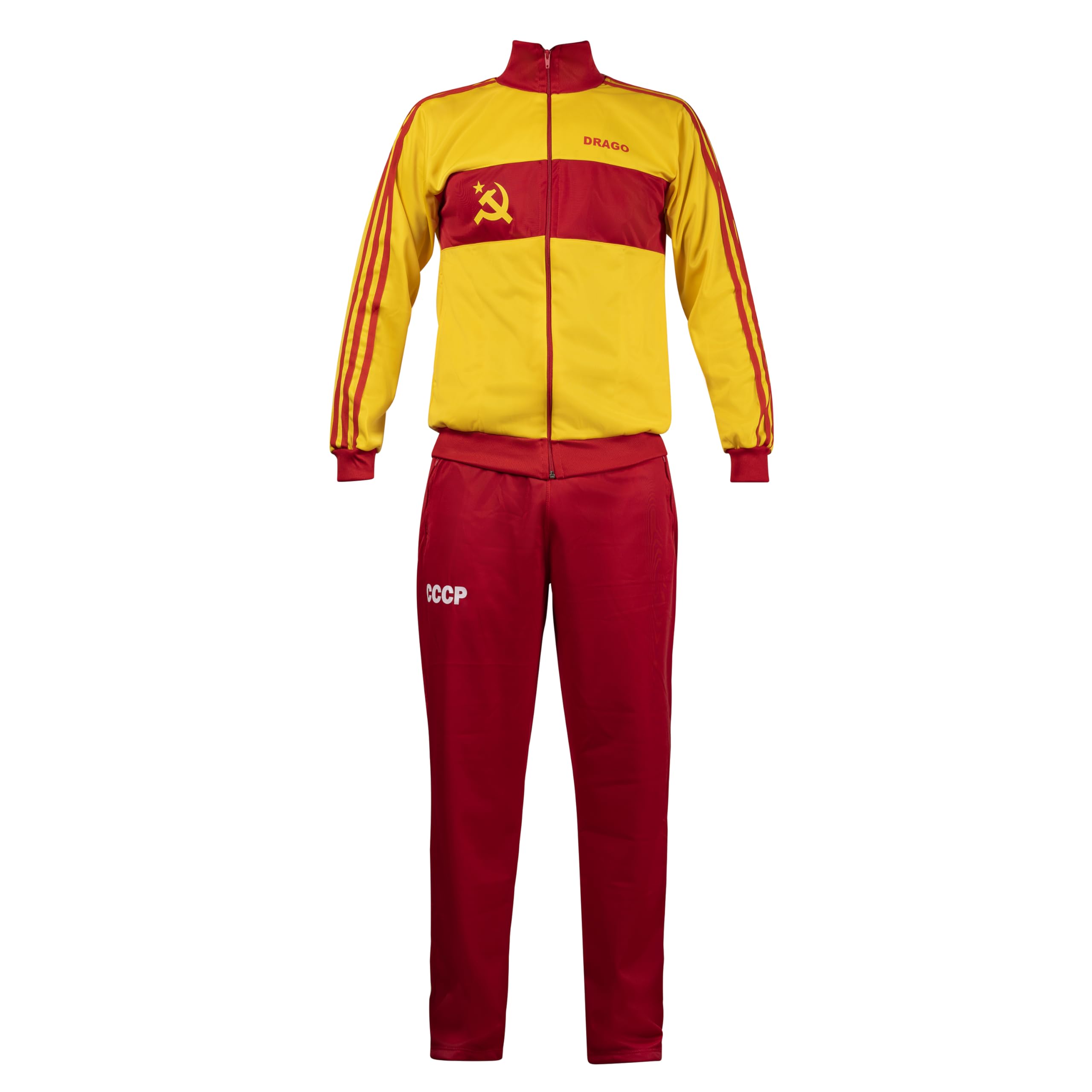 JL Sport Soviet Union CCCP USSR Ivan Vasilyevich Drago Full Tracksuit Jacket Pants Retro Boxer Top (as8, alpha, l, regular, regular)