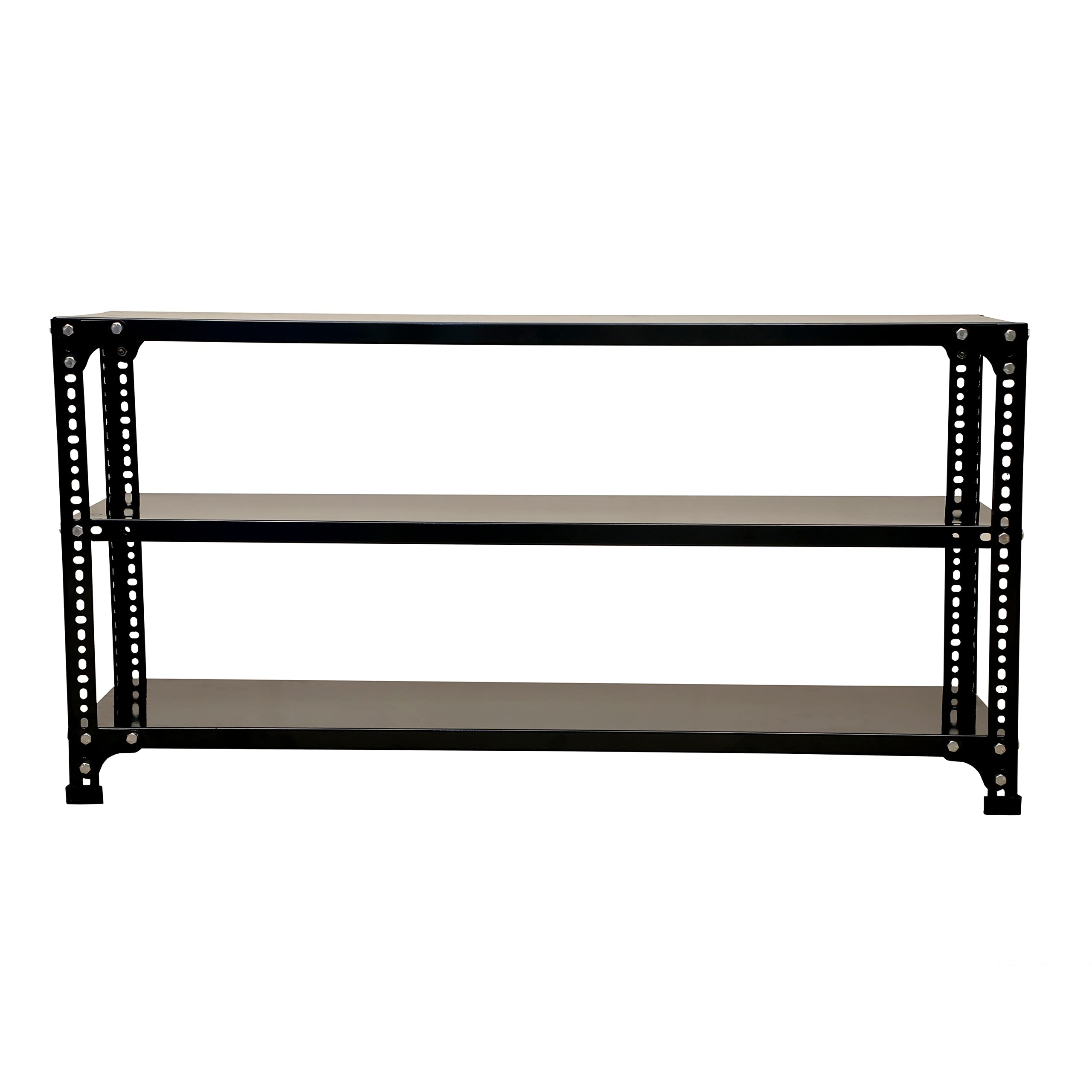 Mil-Nil Prime CRC Sheet 3 Shelf 24 Gauge Multipurpose Slotted Angle Rack | Adjustable Shelf Hight Rack for Home & Kitchen (24x47x12 Inch, 9.6 Kg, Grey) 16 Gauge Angles-image-45