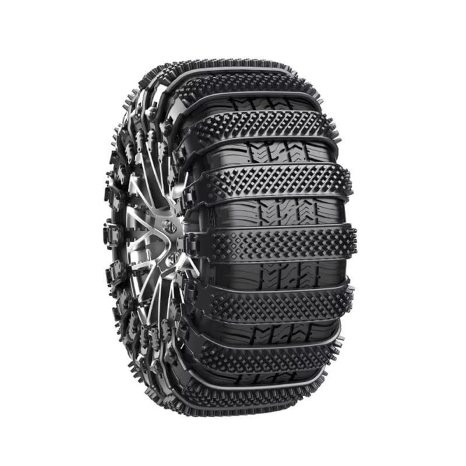 10-Pack Black Snow Tire Chains for Mini Cooper (2002-2025): Durable, Reusable, Adjustable Emergency Chains