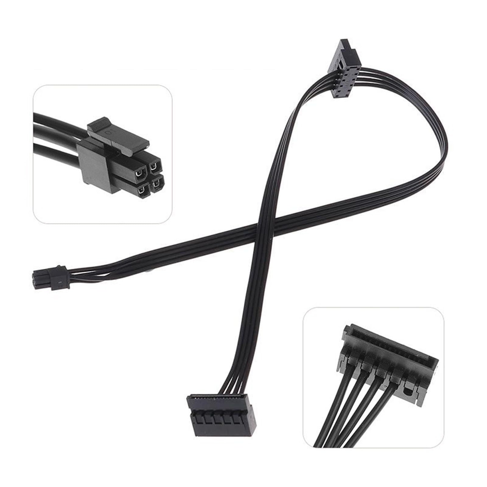 Generico Cavo di alimentazione Mini da 4 pin a 2 SATA 45 cm