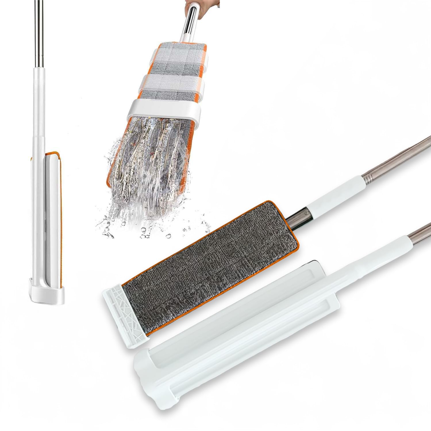 BESTZONE RETAIL MALL® Flat Microfiber Magic Mop for Floor Cleaning, Hands Free Flat Microfiber Mop, Squeeze Mop 360° for Floor, Slider Squeeze Mop, Stainless-Steel Handle, Bucket Less Mop (B0D9H3MPD9) Amazon Price History, Amazon Price Tracker