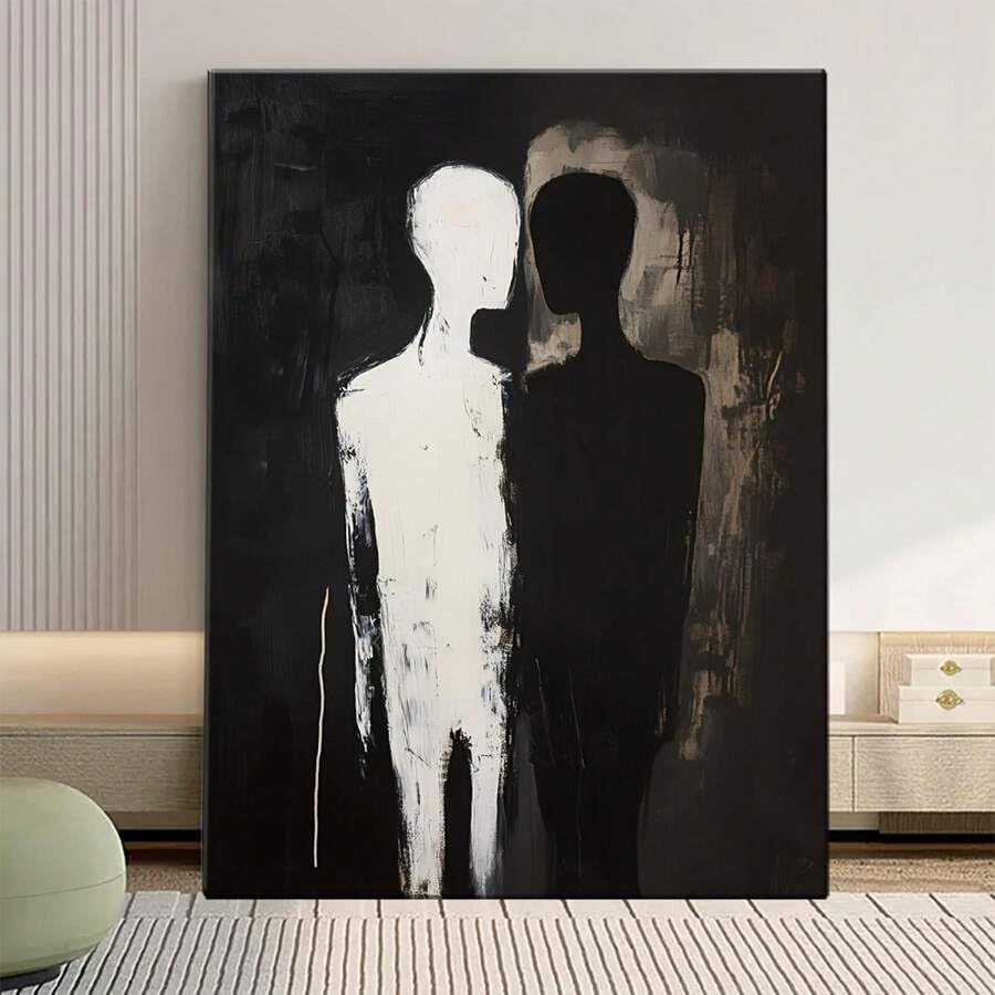 Tableau abstrait silhouettes pour une décoration salon Art déco