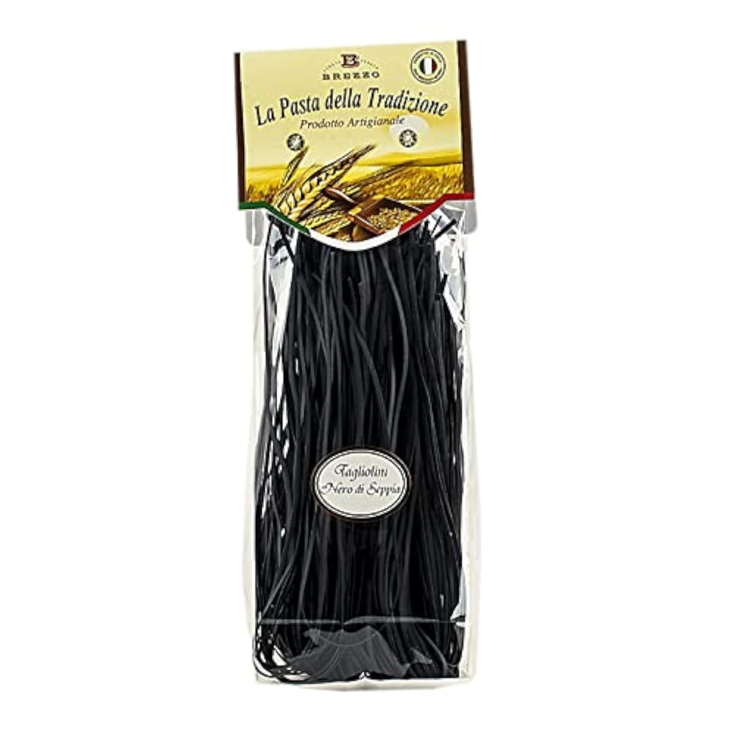 BREZZO | Durum Black Wheat Tagliolini Pasta with Cuttlefish Squid Ink - 250gr