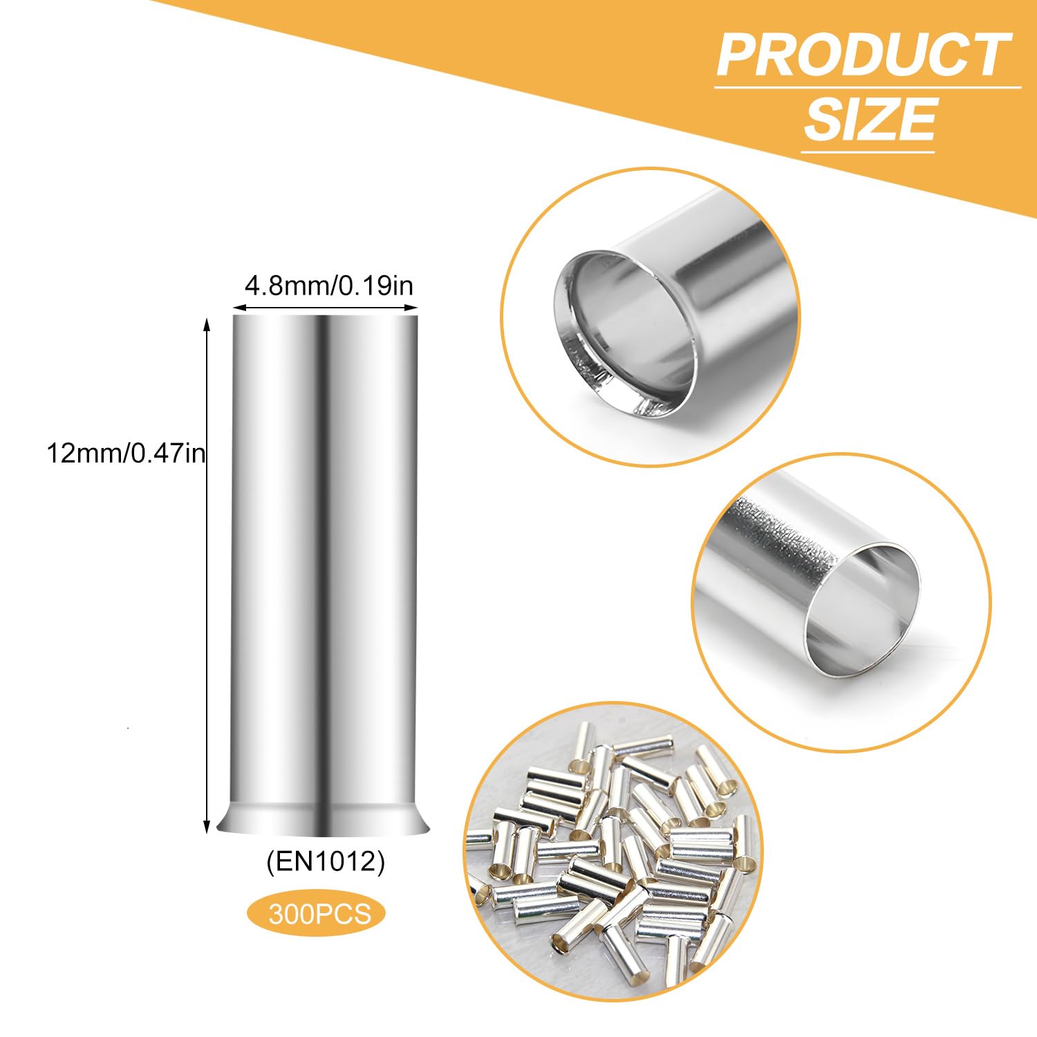 Brass Hose Ferrule, 0.478 In I.D. Western Enterprises WESTERN - Foto 9