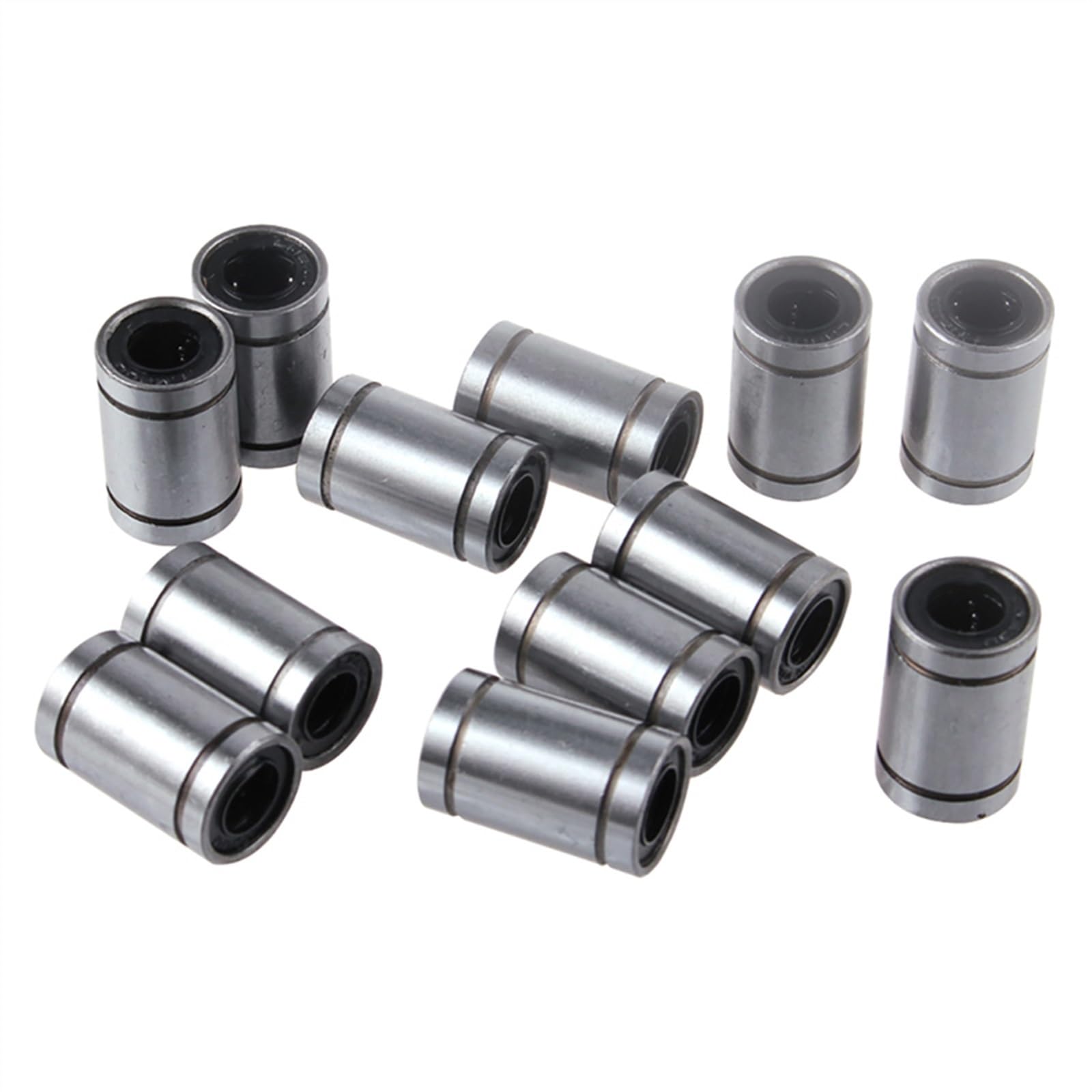 12 Uds LM8UU LM6UU LM10UU LM16UU LM12UU Casquillo Lineal 8mm Piezas de Impresora 3D rodamientos lineales for Eje de Varillas lineales(LM12UU)