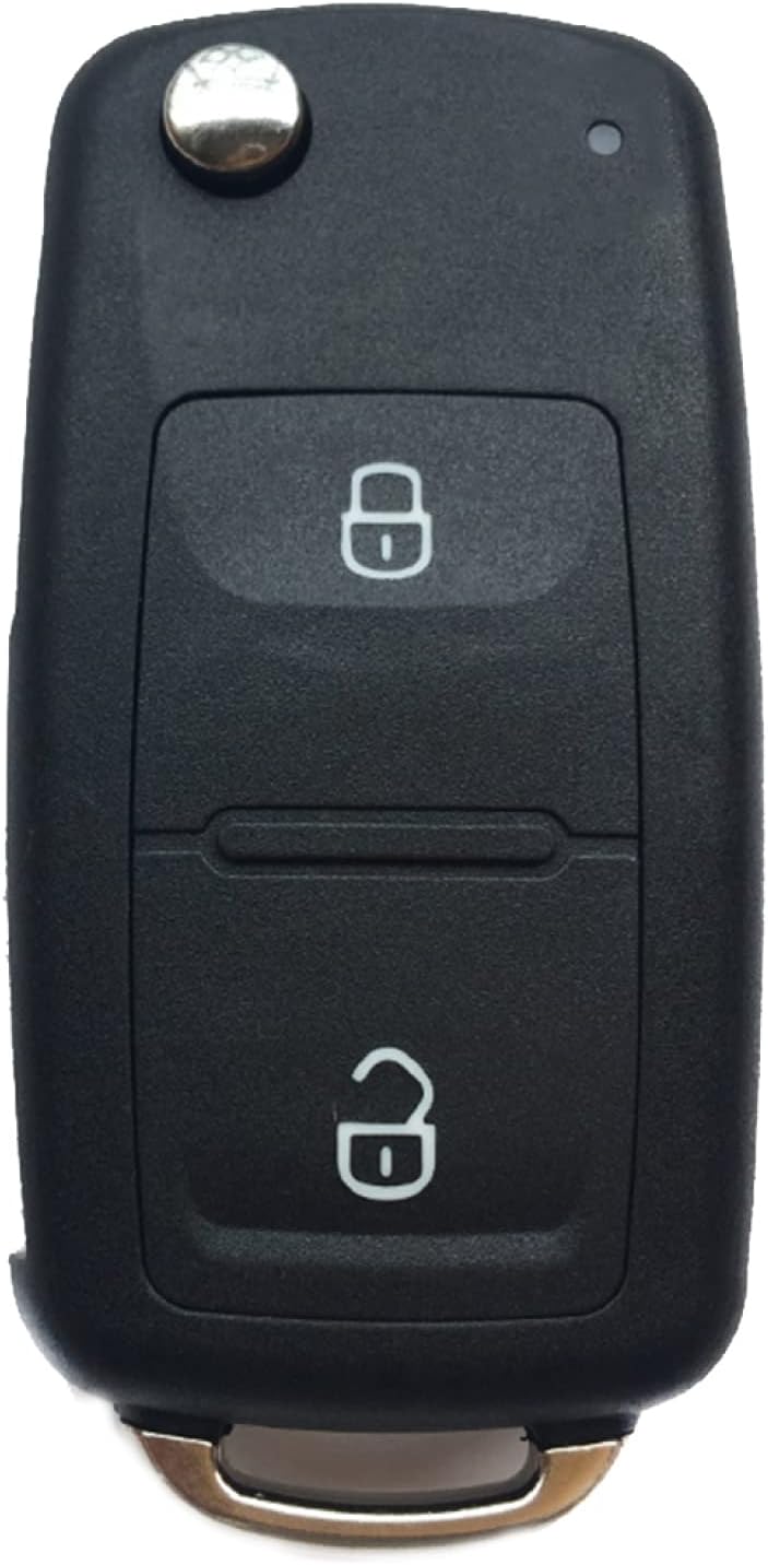 Remote Control Car Key Case Car Flip Key Fob Case Replacement Remote Key Cover Shell, for VW Tiguan Golf Polo MK6 5K0837202AD