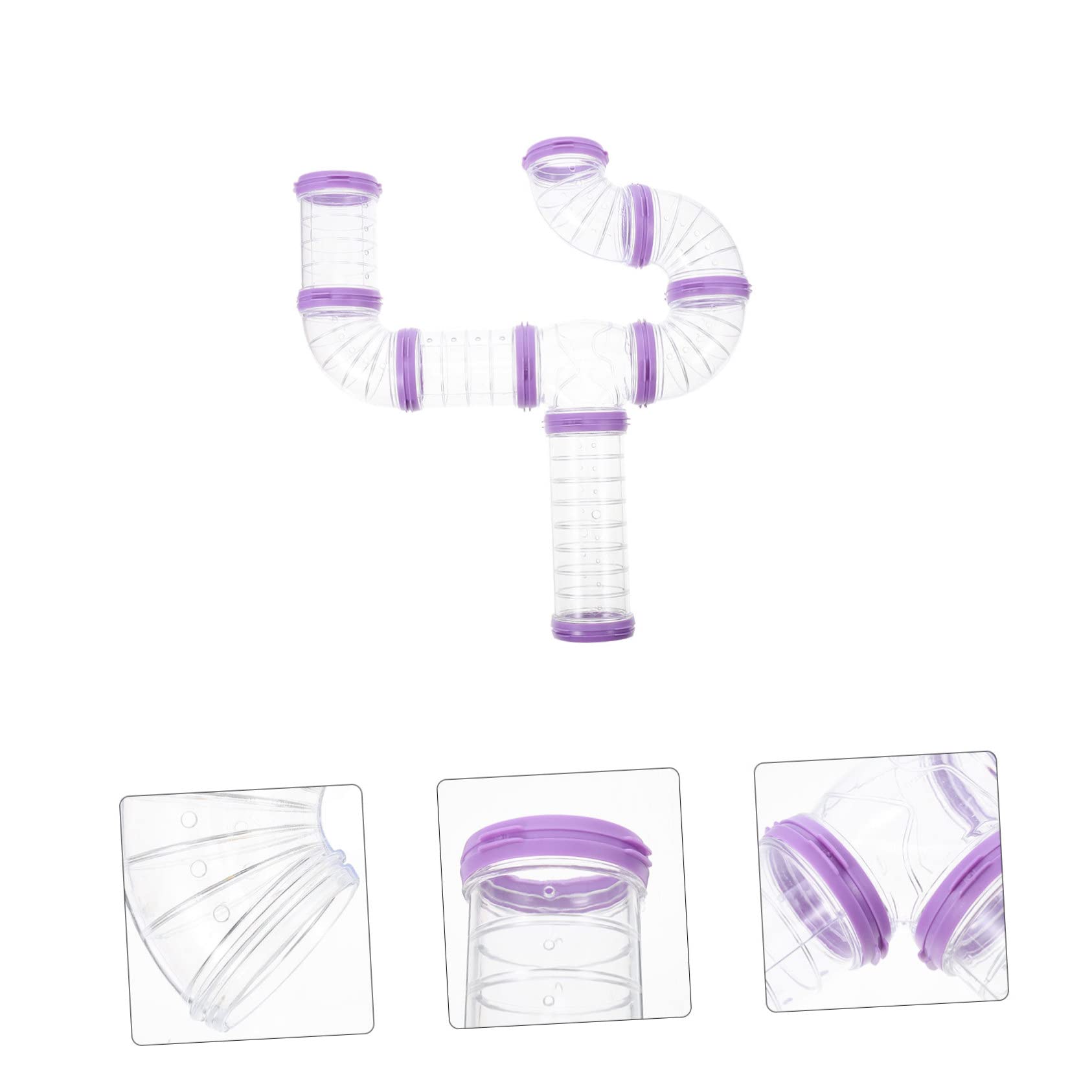 Toyvian 4 Sätze Hamsterkäfig DIY Teiliges Röhrenset Robustes Labyrinth mit Verstärktem Eingang Spielerische Tunnelverbindung für Kleine Haustiere Wie Zwerghamster Sicheres Zubehör für