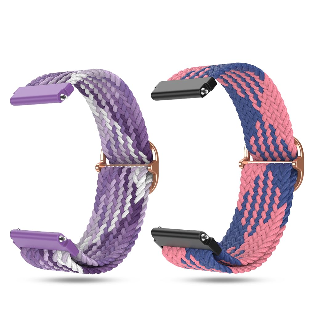 FCMEDZI Nylon Watch Band, Suitable for Lug Width 20mm 22mm, Soft and Breathable, Unisex Sports Smartwatch Strap (More Models Please Check Details) (