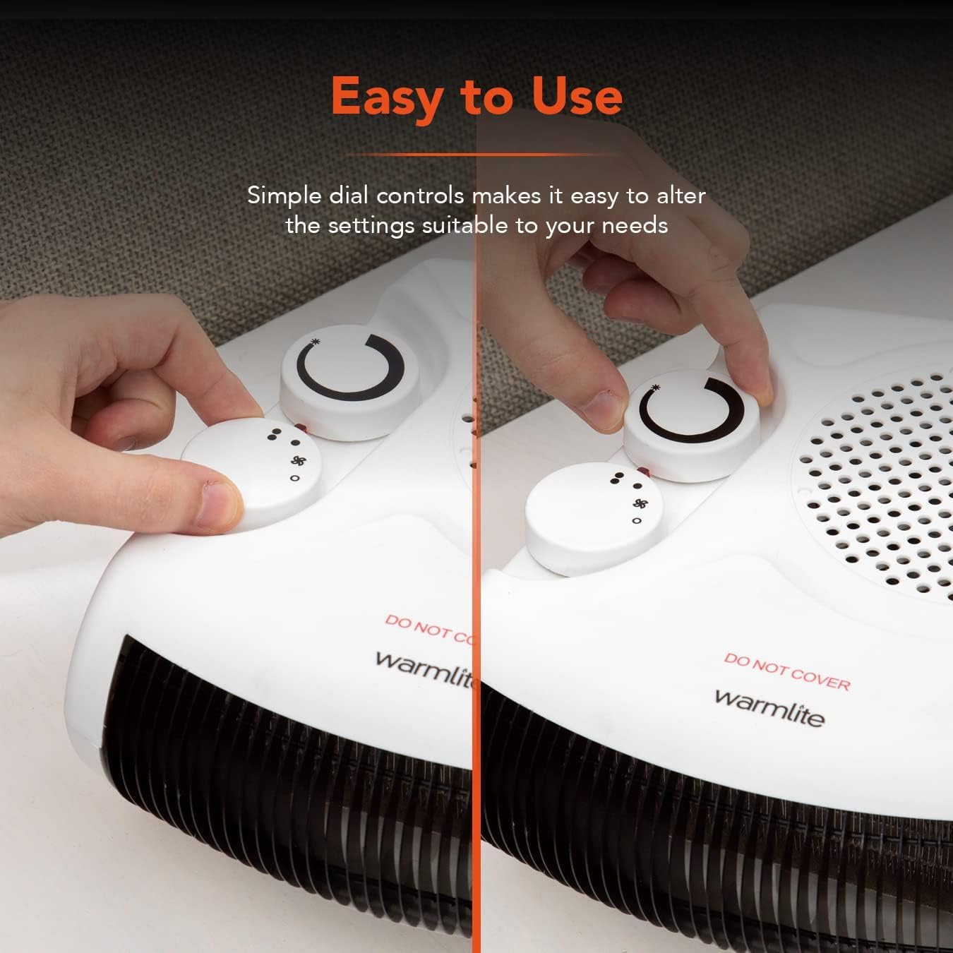 Thermo Fan Heater with 2 Heat Settings and Overheat Protection, 2000W (… thumbnail 5