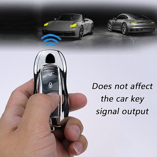 Miniatura 6 de SANRILY Funda para llave de coche para Porsche 911 sin llave, funda de protección completa, Rosado