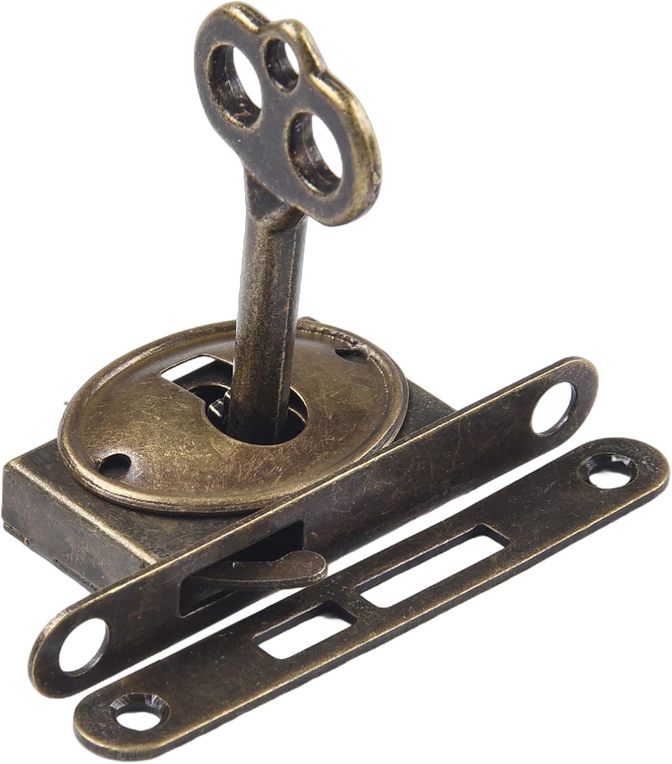 Antique Style 5PCS Drawer Lock Set, Reliable Security Solution for Wooden Chests and Retro Furniture (1PCS)