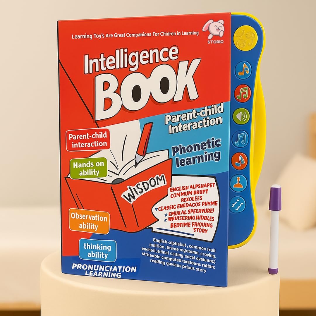 Musical Learning E-Book for Kids with Alphabet Numbers Shapes & Phonics Sounds | Interactive Talking Sound Book with Music Touch Buttons | Educational Learning Toy-image-19
