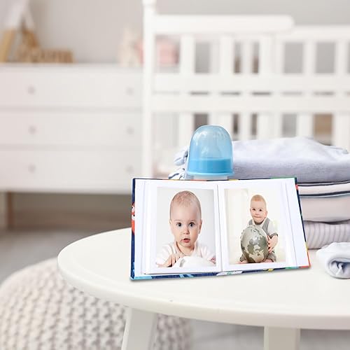 Miniatura 5 de Álbum de fotos de bebé pequeño para niños, 100 bolsillos, 4 x 6 pulgadas, bonita cubierta de dibujos animados, álbum de fotos, libro de recuerdos