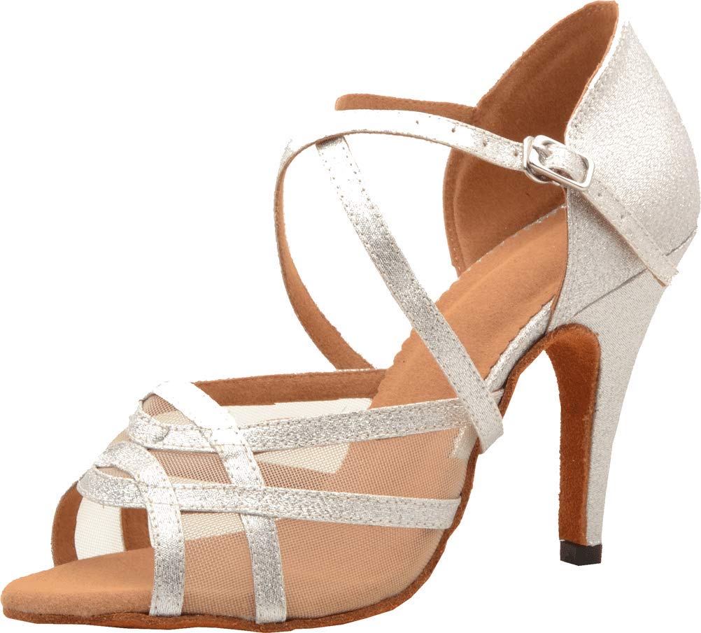 Scarpe da ballo da donna, con tacco personalizzato, per sala da ballo latina Rumba