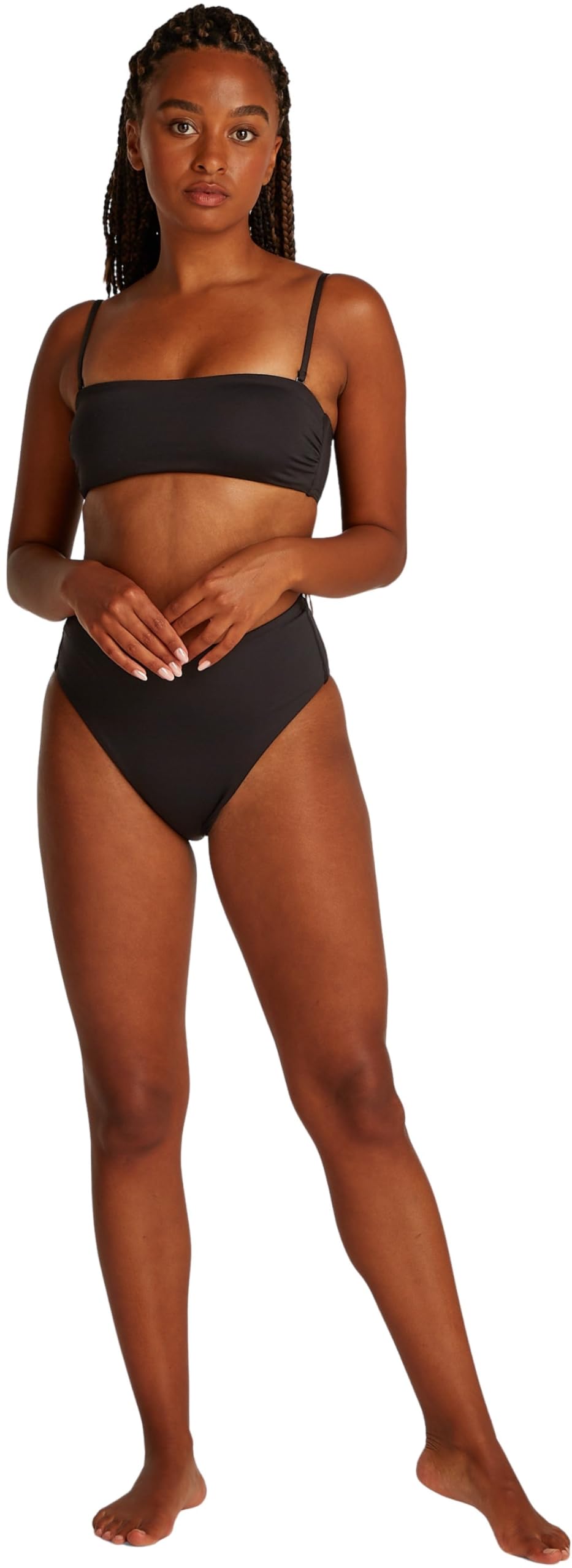 Calvin Klein Top Bikini Tipo Bandeau Mujer con Relleno extraíble