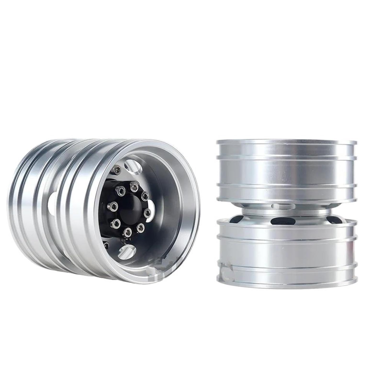 Rc Replace Components Compatible with Tamiya 1/14 Tractor Truck RC Car Accessories Alloy Front Rear Wheel Hub Rim Replacement Modification Parts