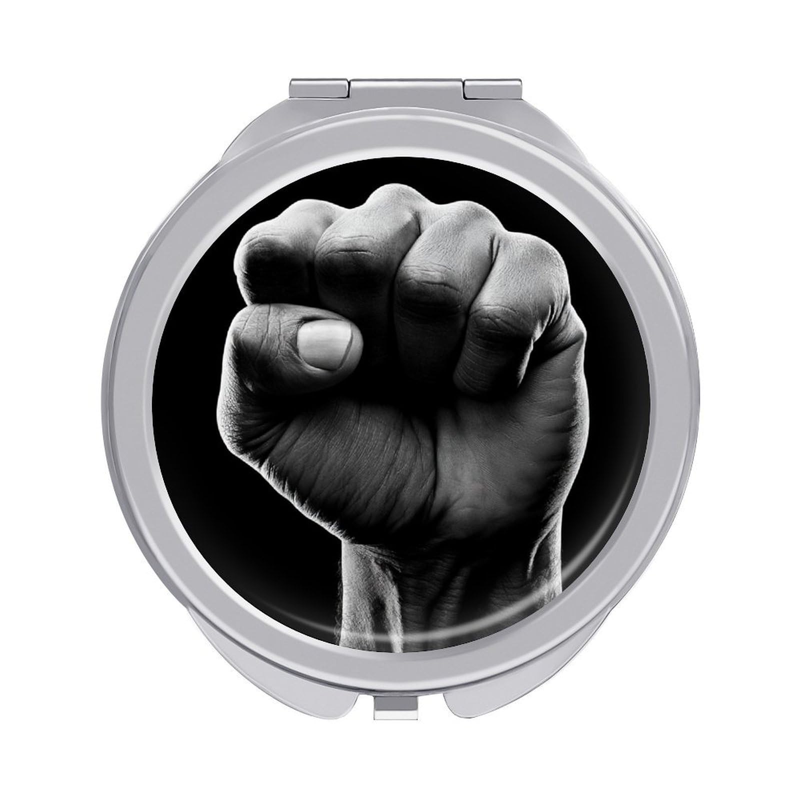 Jubonexis Fist Black And White Women Pocket Mirrors, Girls Small Portable Travel Makeup Mini Mirror