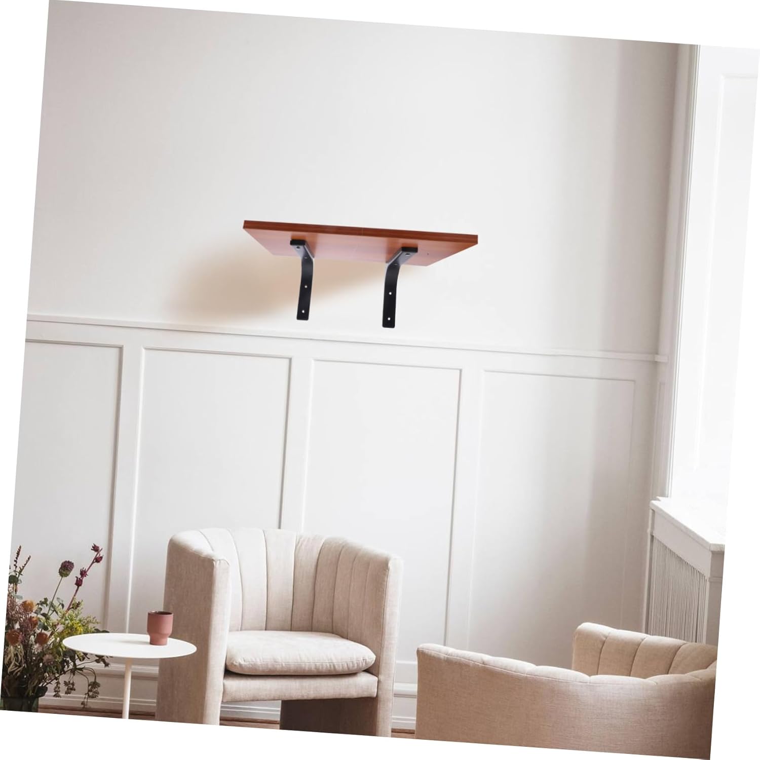 Wooden Floating Shelves Wall Decor Metal Bracket Support Decorative Shelf Brackets
