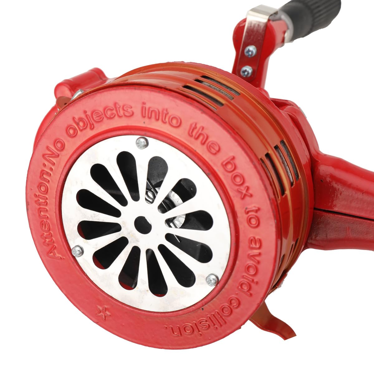 Handsirene Manuell Sirene Alarmsirene Hand Kurbel Sirene Air Horn Sirens Megaphon Tragbarer Betriebenes Sirenen für Feueralarm den Heim Professionellen Einsatz sowie Luftverteidigung Rot 110dB