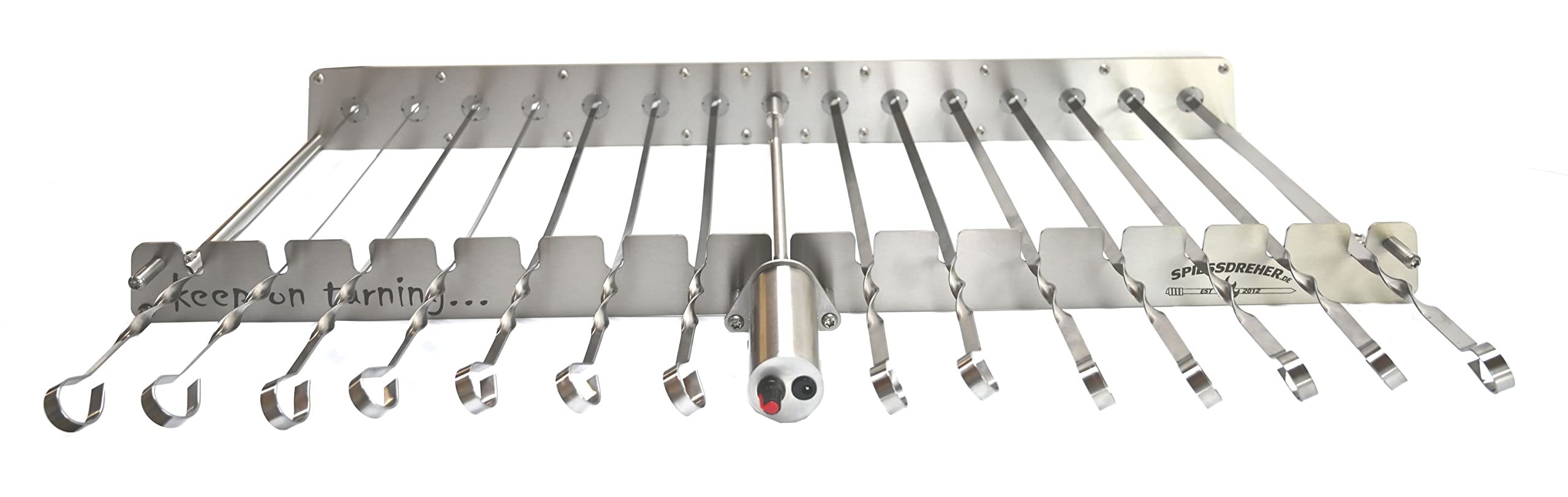 Buy TDC Tech 14 Skewer Automatic Rotating BBQ Rotisserie Rack, Kabob