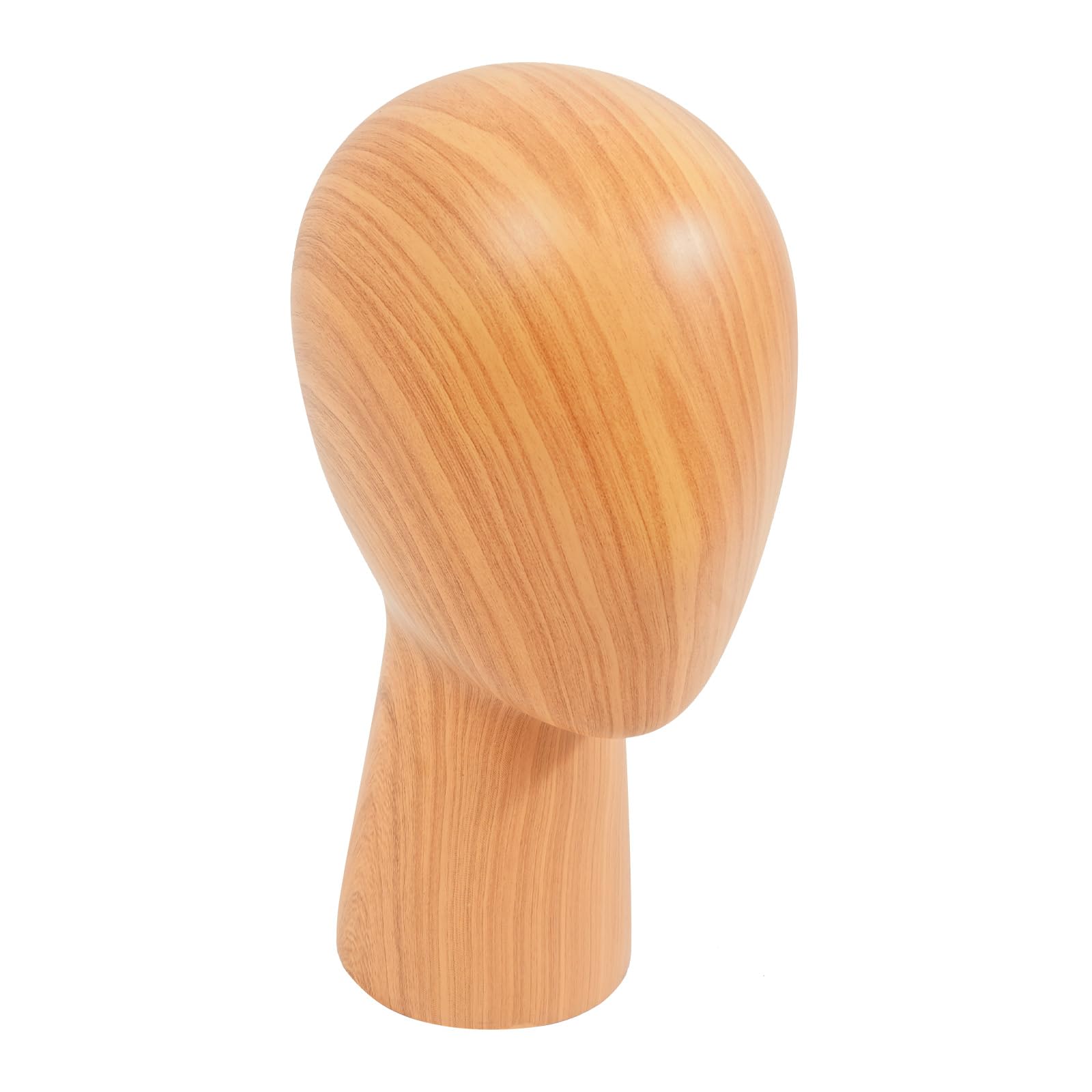 Perückenständer, Höhe 32/45cm, Kopf-Umfang 56cm, Durchmesser der Basis 13cm, Hutständer Kopf Holz, Mannequin Kopf Schaufenster, Friseursalons, Hutgeschäfte (Höhe 32cm, Dunkle Holzfarbe)