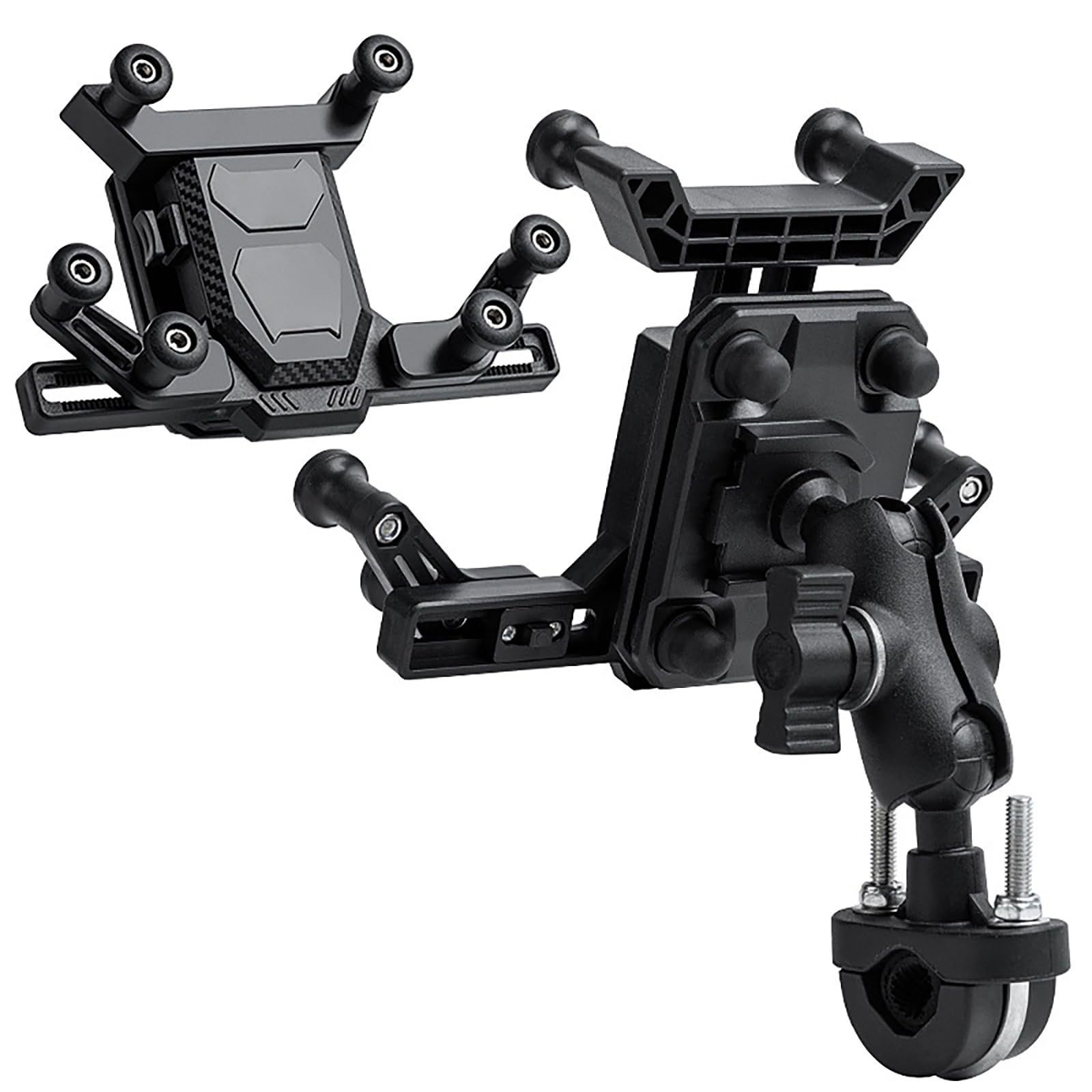 LSDIJASNDZX Anti Vibration Motorcycle Phone Mount for Benelli Tornado Naked Twin 500 2023, 360° Rotating Motorbike Phone Holder, Handlebar Mobile Phone Mount,A/Handlebars
