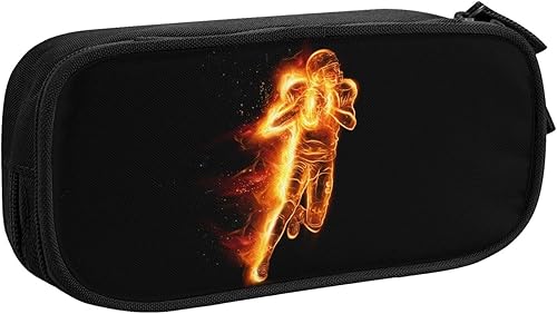 Miniatura 13 de Estuche para lápices de fútbol con temática deportiva para niños y niñas, bolsa negra de gran capacidad, bolsa de lápices genial, caja de Fútbol con