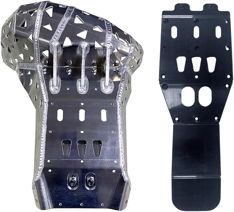 MOTOES Bash Plate With Pipe Guard Compatible with KTM-HUSKY-GASGAS 2023-2025 TBI 250/300 2T (Bashplate+Link Guard)