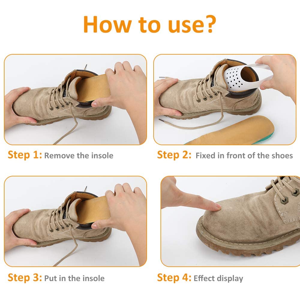 2 pares de protectores antiarrugas para zapatos, antiarrugas, para evitar que se arruguen los zapatos
