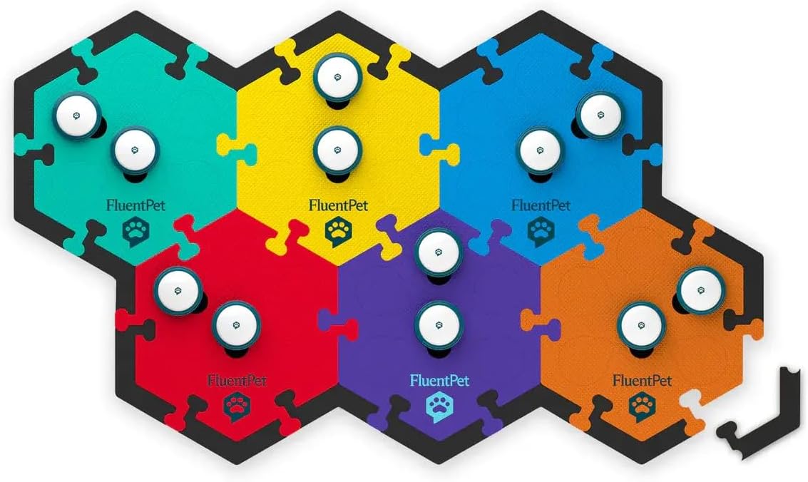 Edge Pieces (Set of 32) Hextiles Edge Pieces Holding Cat and Dog Buttons to Communicate - Edges Protect Hextiles Dog Talking Buttons from Dirt Buildup and