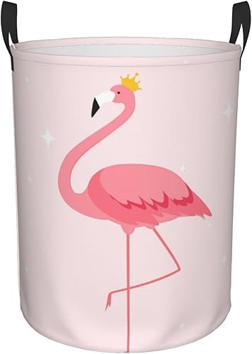 Cesta de lavandería plegable grande con asas, cesta de almacenamiento redonda fácil de transportar, cesta de ropa sucia, cesta de manta para