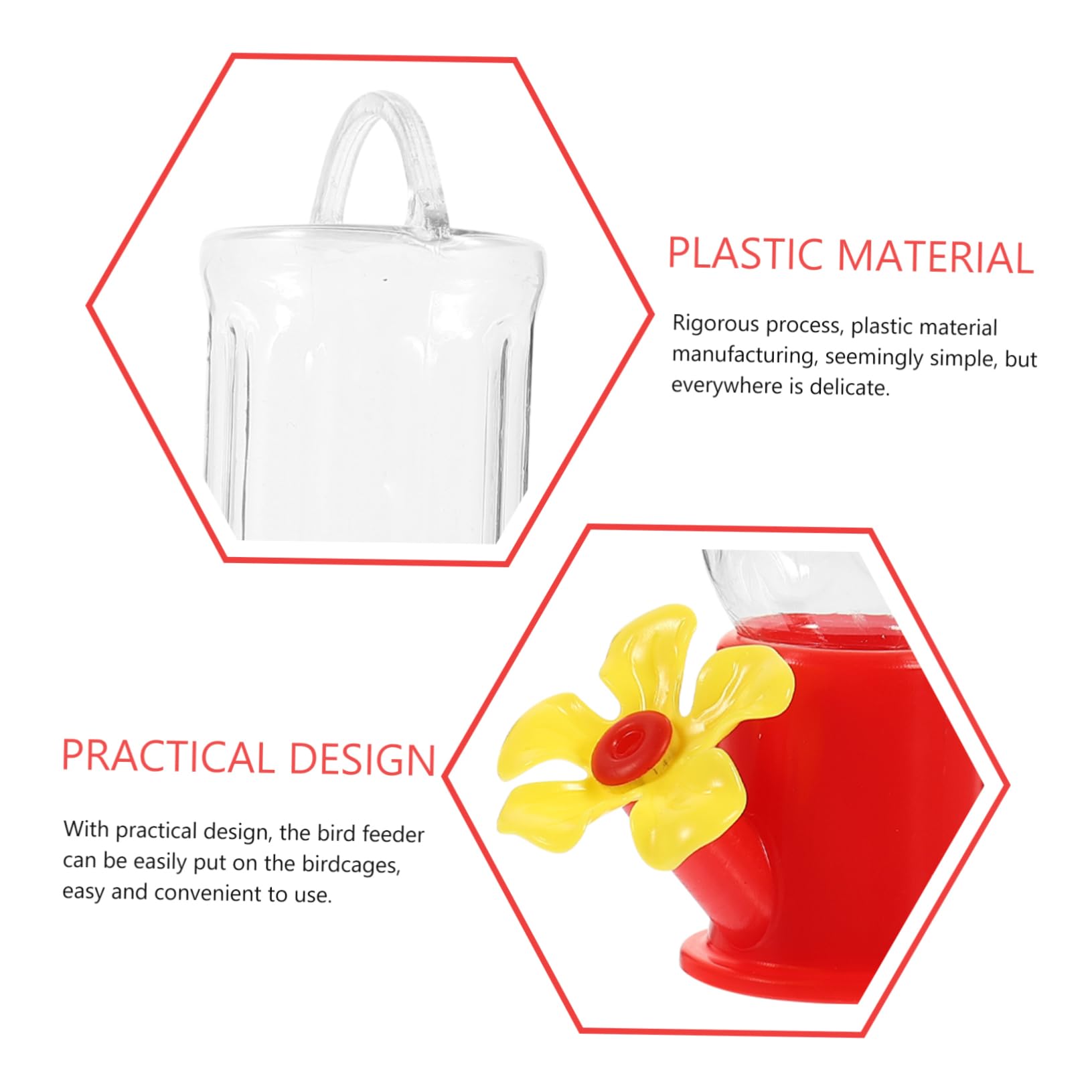 Mipcase 12pezzi Mangiatoie Sospese Per Uccelli Plastica Trasparente Contenitori Creativi Per Alimentazione Degli Uccelli Da Giardino Patio e Terrazzo Facili Da Appendere e Resistenti