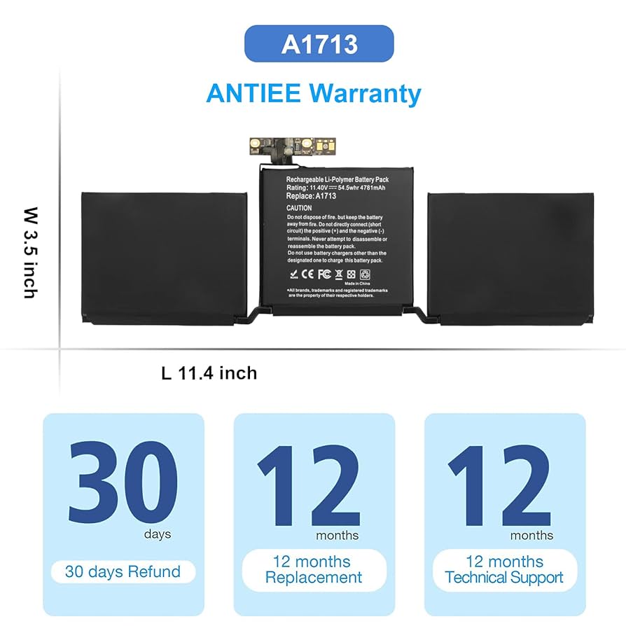 Apple - Apple MacBookPro 2016 A1708 バッテリー新品 Amazon.com: Battery Replacement for MacBook Pro A1708(2016