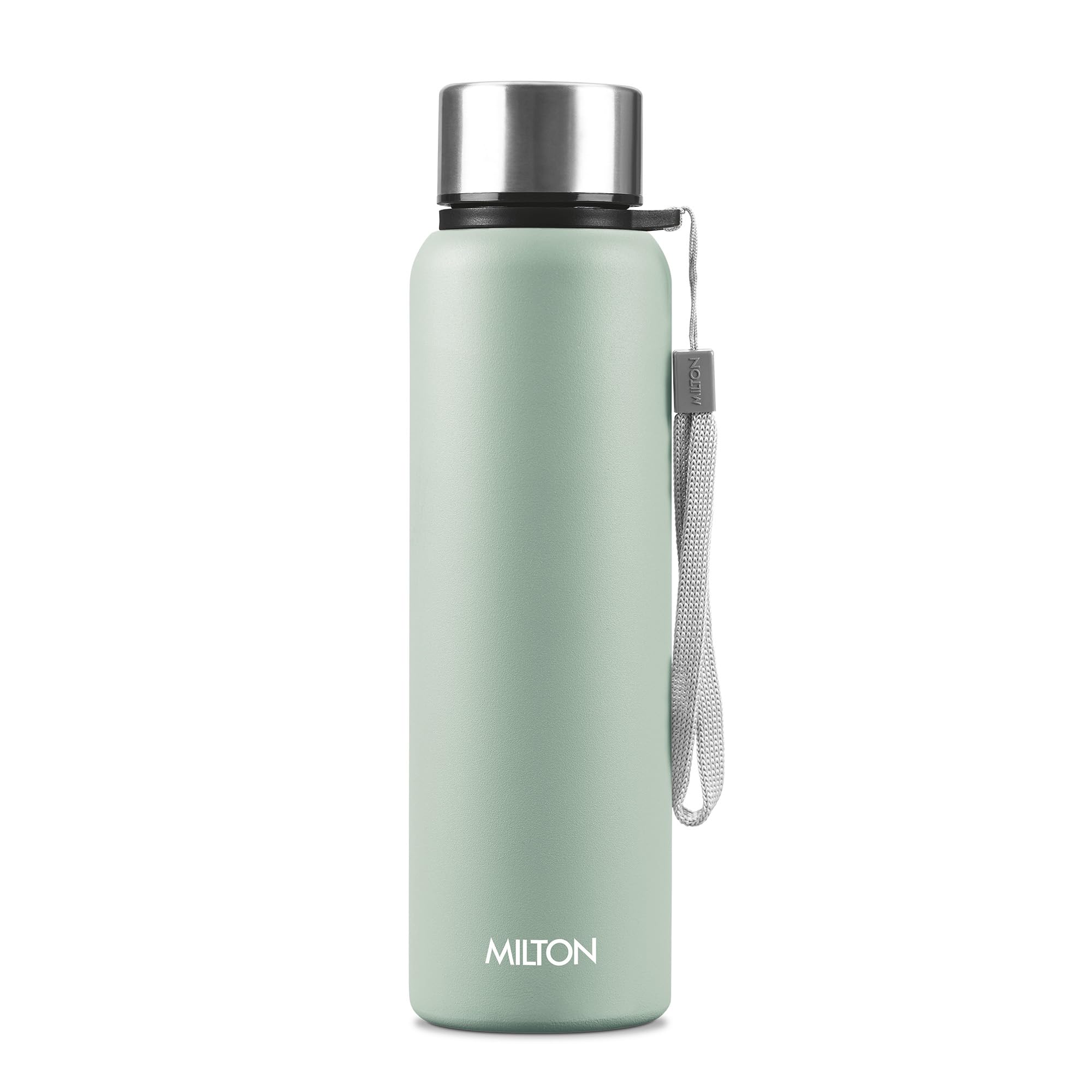 MILTON Brim 1000 Stainless Steel Water Bottle 875 ml, Single Walled, ISI Certified I Leak Proof Lid, Rust Proof I For School, Office, Gym I Light Green