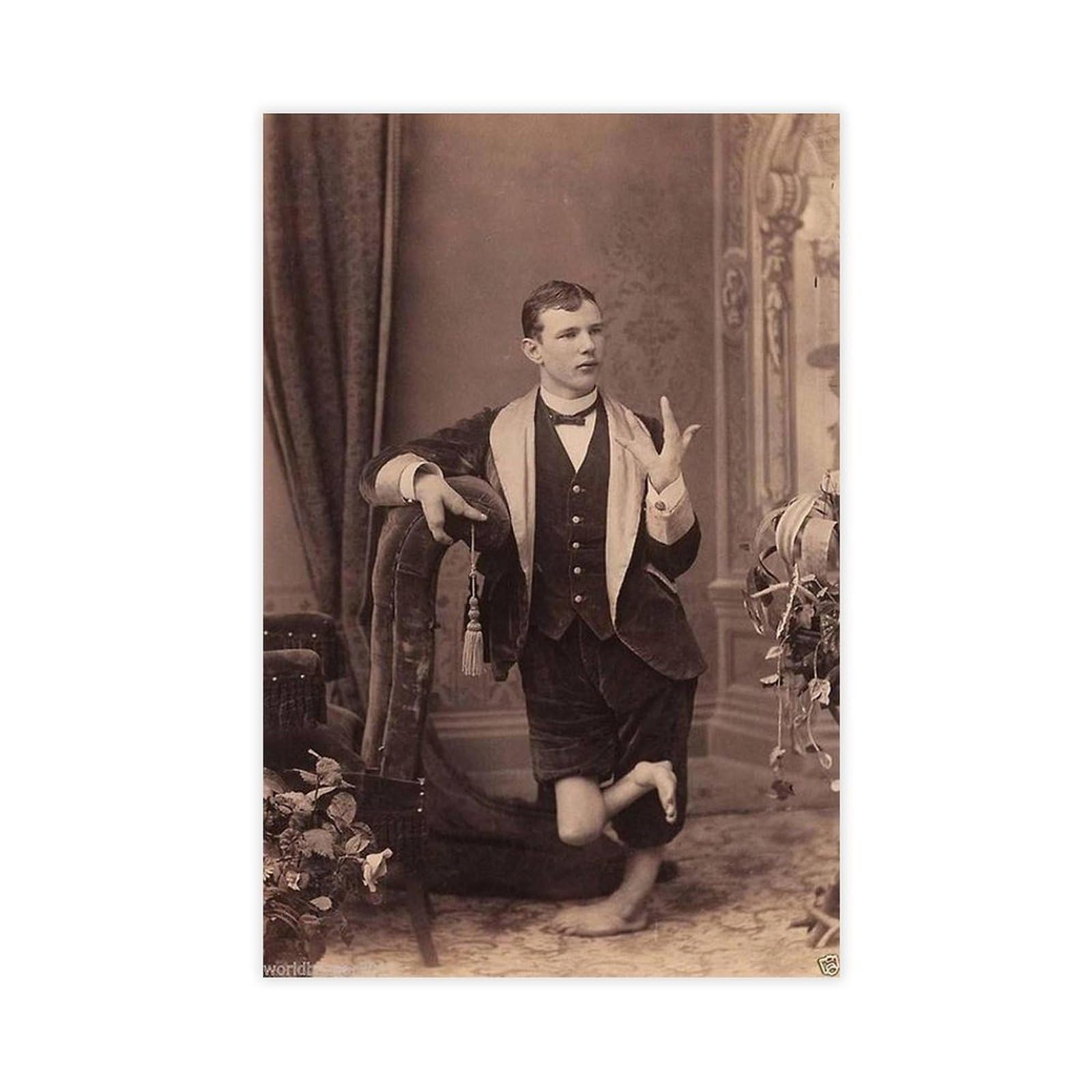Stampa artistica su tela con motivo aragosta spaventoso e creppy circo Freaky Child Strange Side Show Freak Show su tela e stampa artistica da parete moderna per camera da letto