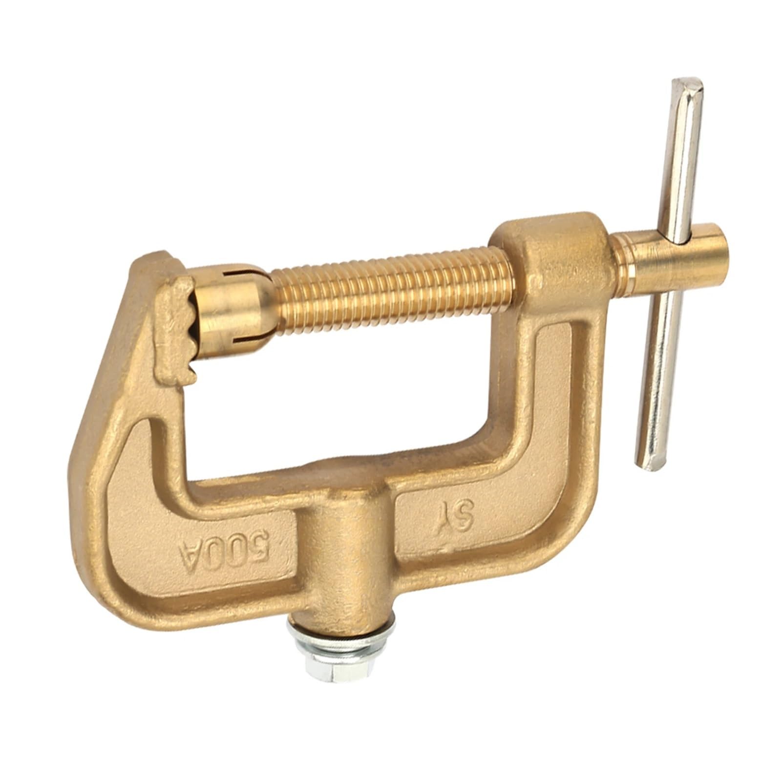 Pinza massa per saldatrice Morsetto di terra for saldatura a terra a forma di G classica in ottone da 500 A for macchina