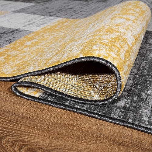 Tapete Rugshop moderno amarillo 76x122 cm geométrico miniatura 4