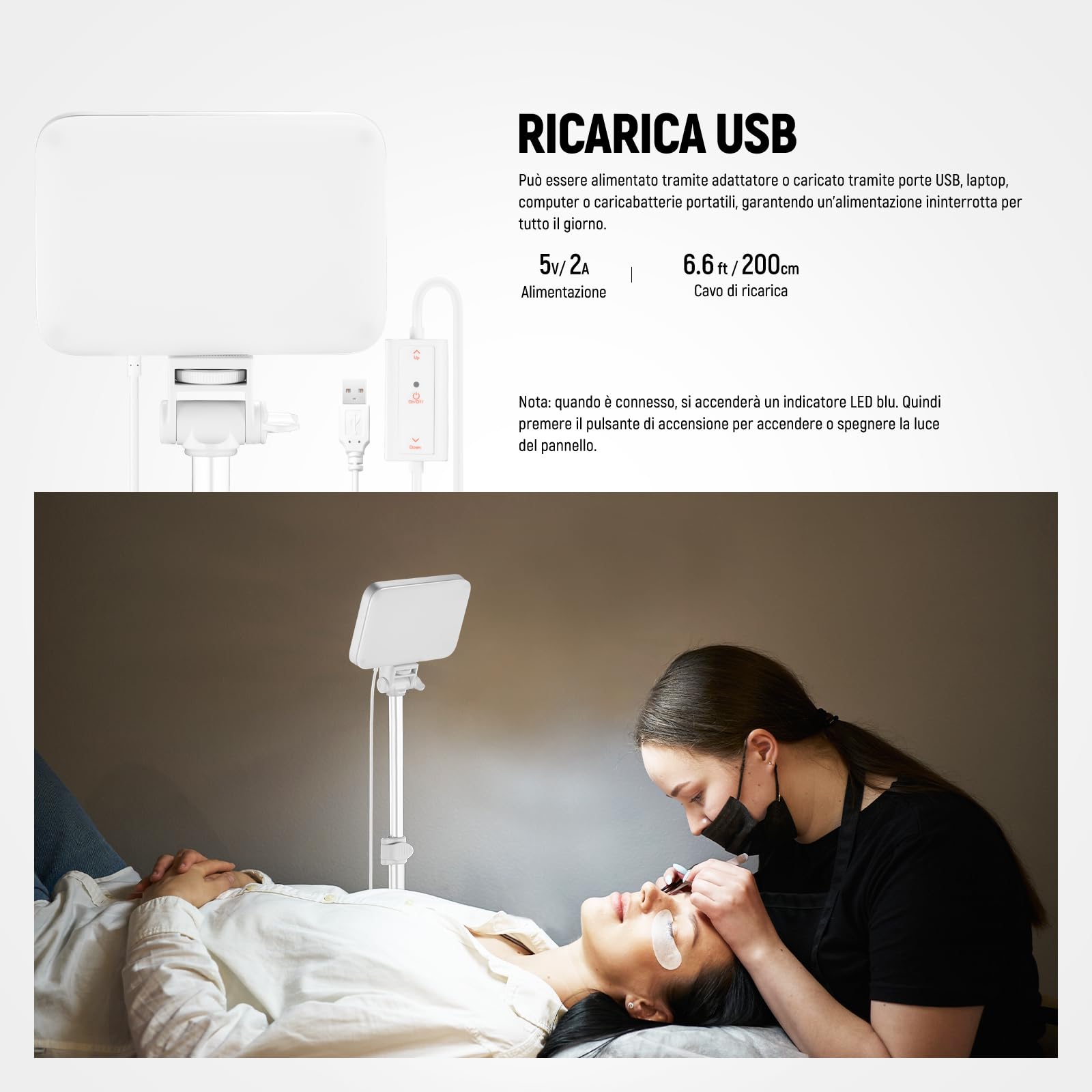 NEEWER BASICS Kit Luce Video a Pannello LED, 2pz Luci Fotografiche da Studio Portatile Dimmerabile Bicolore con Stativo e Filtro, 3200K-5600K CRI 95 750lux per Foto Video Streaming Live, Bianco, BP66