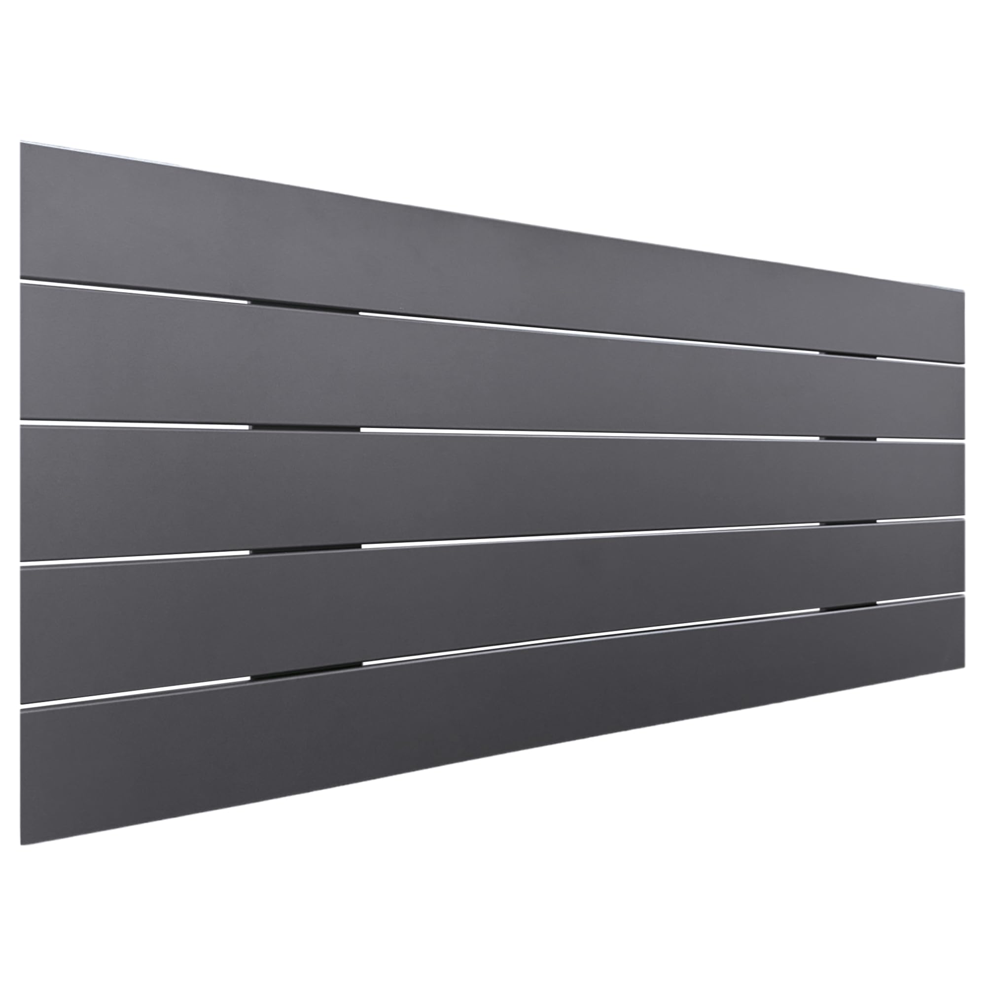 DHOME Recyceltes MDF Holz Kopfteil im Palettenstil Horizontales Bed Pallets Beschläge inklusive (80x46 Palette 5, Massiv Grau)