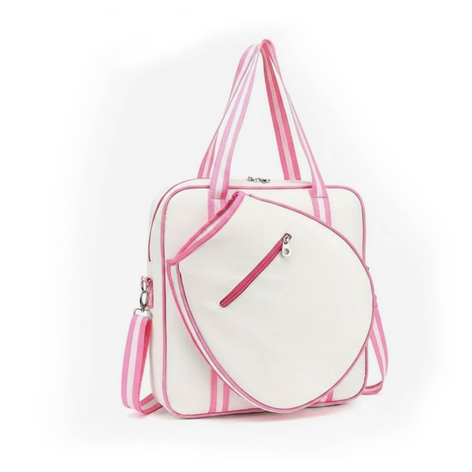 Multifunctional Badminton Racket Bag Detachable Strap Tennis Tote Bag Multiple Pockets High Capacity for Men, Women, Pink-image-38