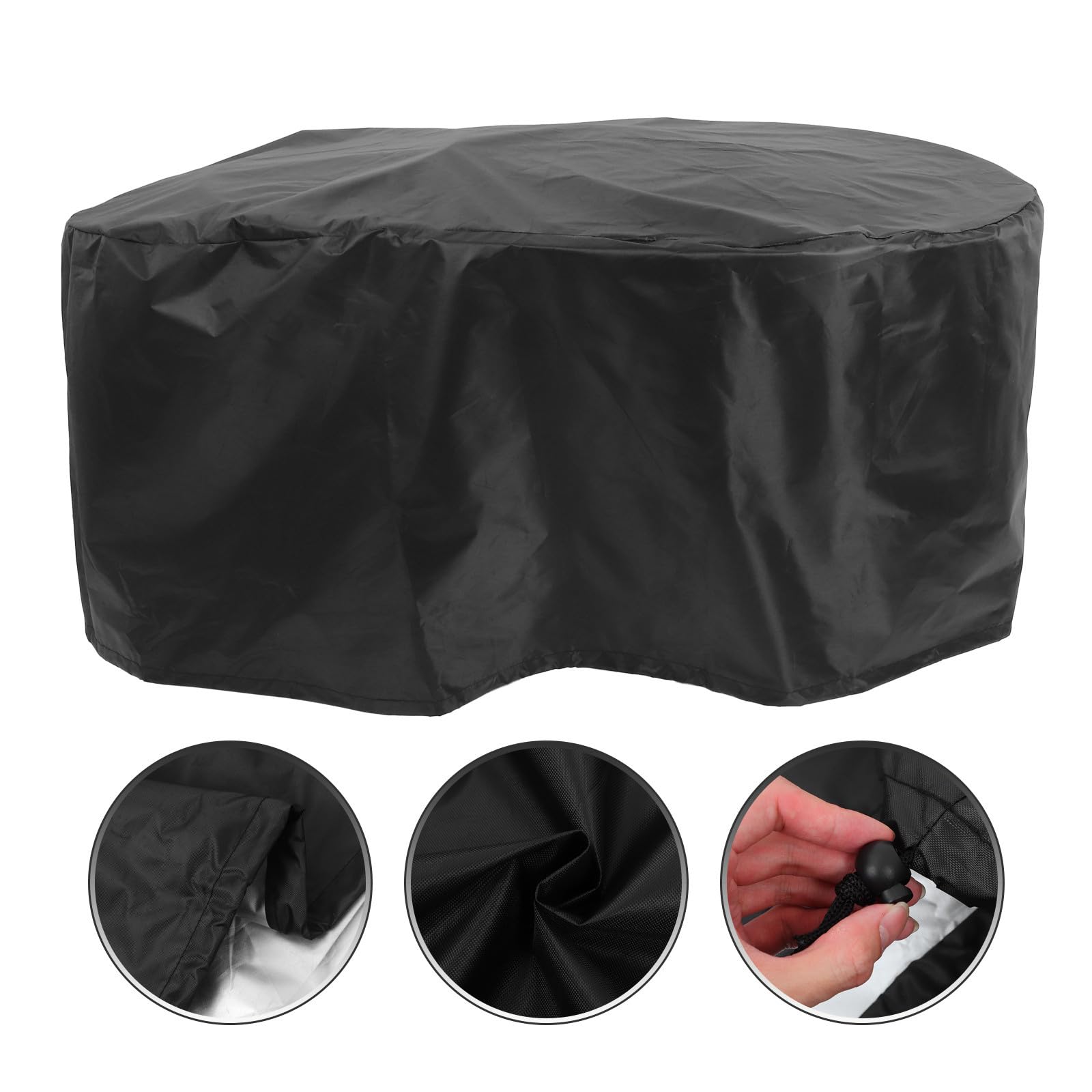 VICASKY Cubierta de Tela Oxford Negra para Patio y Piscina, Fácil Instalación, Protección contra Polvo y Sol para Tanque de Agua Exterior