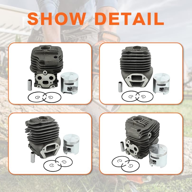 Miniatura 5 de 506 38 61-71, kit de cilindro de 2.008 in, para Husqvarna para socio K750 K760