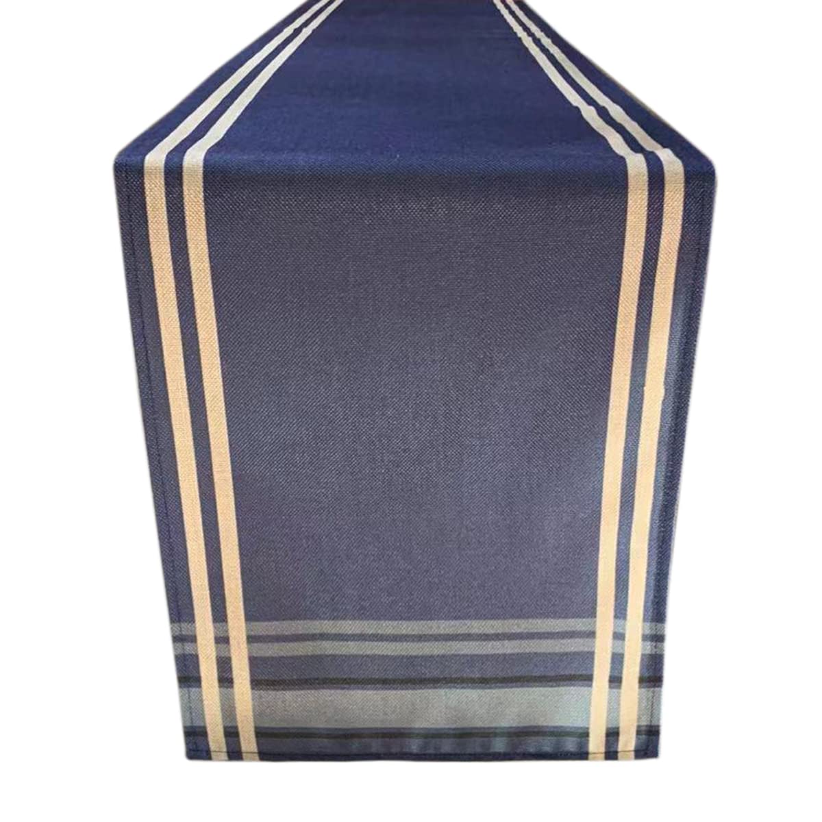 Table Runner Linen 72 Inches Long French Stripe Blue for Kitchen Dining, Coffee or Decoration of Indoor and Outdoor Family Gatherings Farmhouse le-s -l 13 x runners